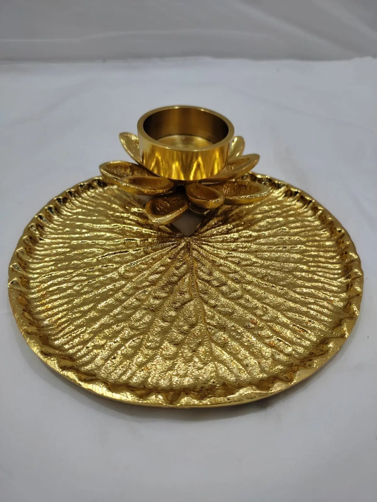 Golden Metal Diwali Diya — Handcrafted Export Product by NXTGENEXPORTS, Moradabad